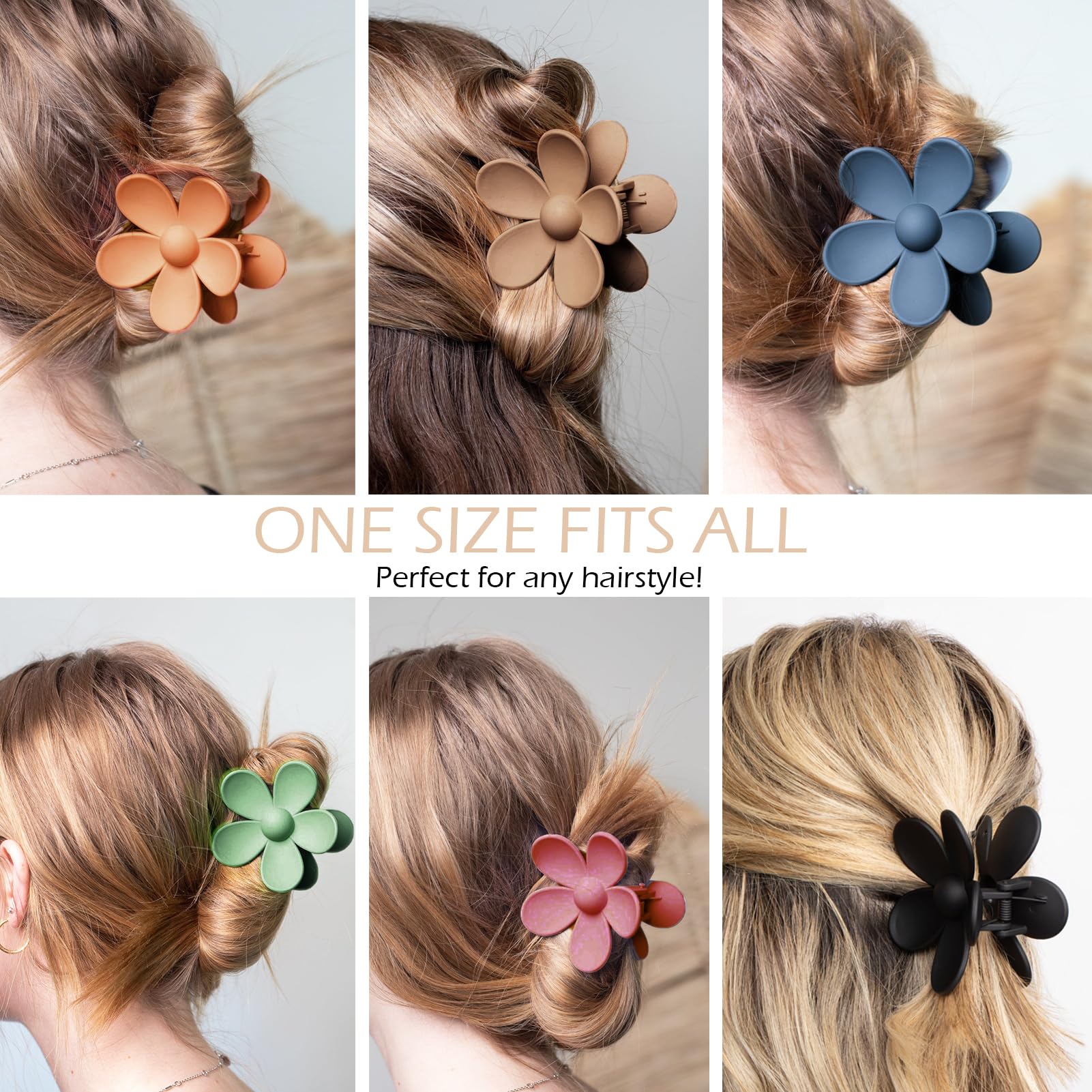 Amazon.co.jp: フラワーヘアクリップ 6個 フラワークロークリップ